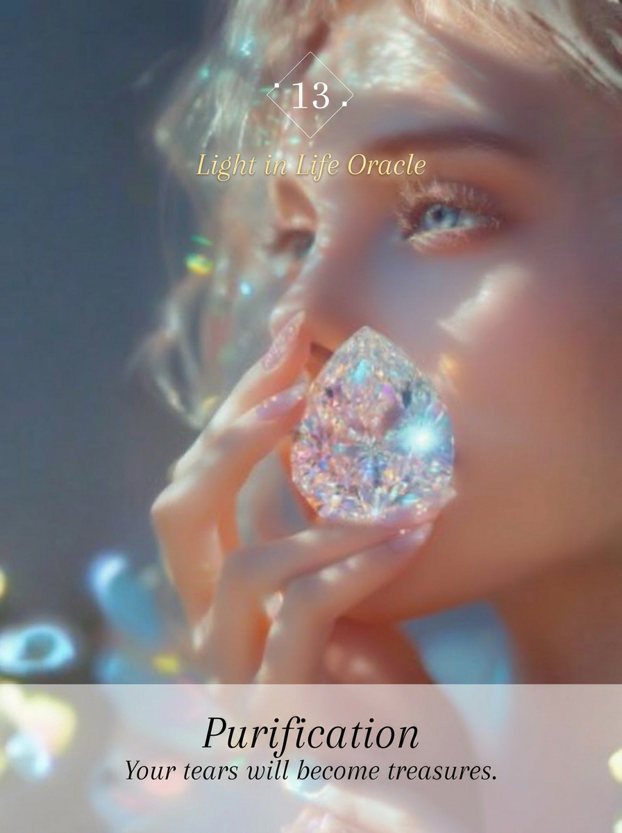 Light in Life Oracle No.13 Purification — Your tears will become treasures.