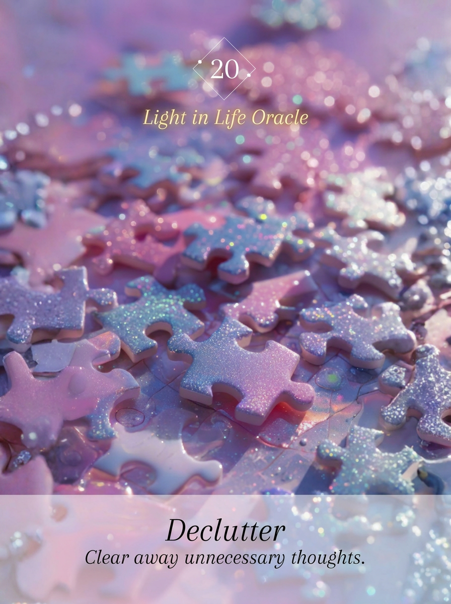 Light in Life Oracle No.20 Declutter — Clear away unnecessary thoughts.