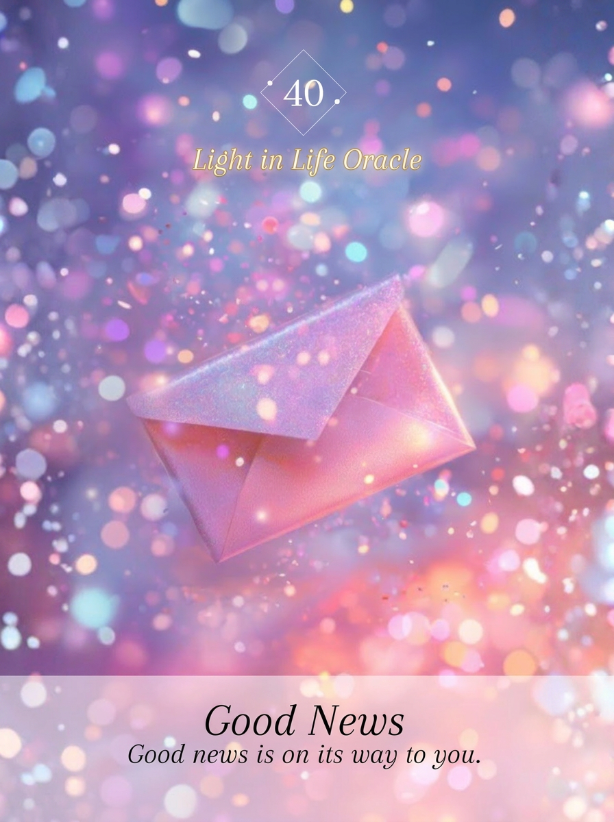 Light in Life Oracle No.40 Good News — Good news is on its way to you.